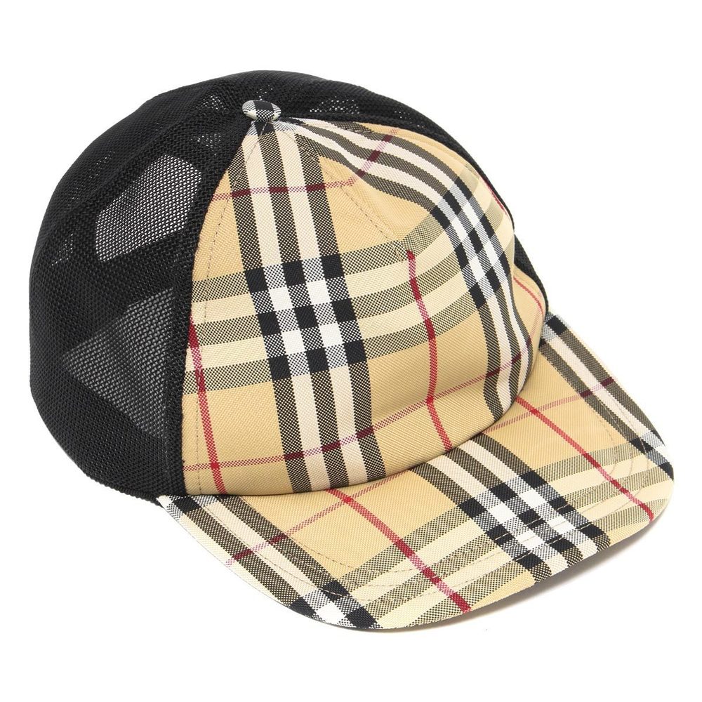 Burberry Cap Hat Check Baseball Archive Beige Black Mh Shape Trucker